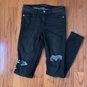 Abercrombie and Fitch distressed black jeans